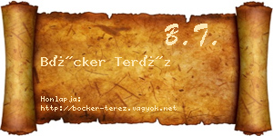Böcker Teréz névjegykártya